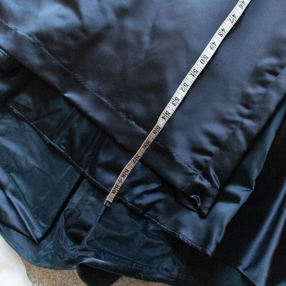 Jessica McClintock Vintage Y2K Black Beaded Halter Fitted Formal Gown Size 12 - Picture 9 of 13